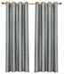 Laguna 100% Polyester Jacquard Grommet Curtains, Set of 2, Blue, 104"x63"