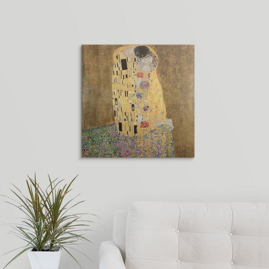 "The Kiss, 1907 08" Canvas Art, 20"x20"x1.25"