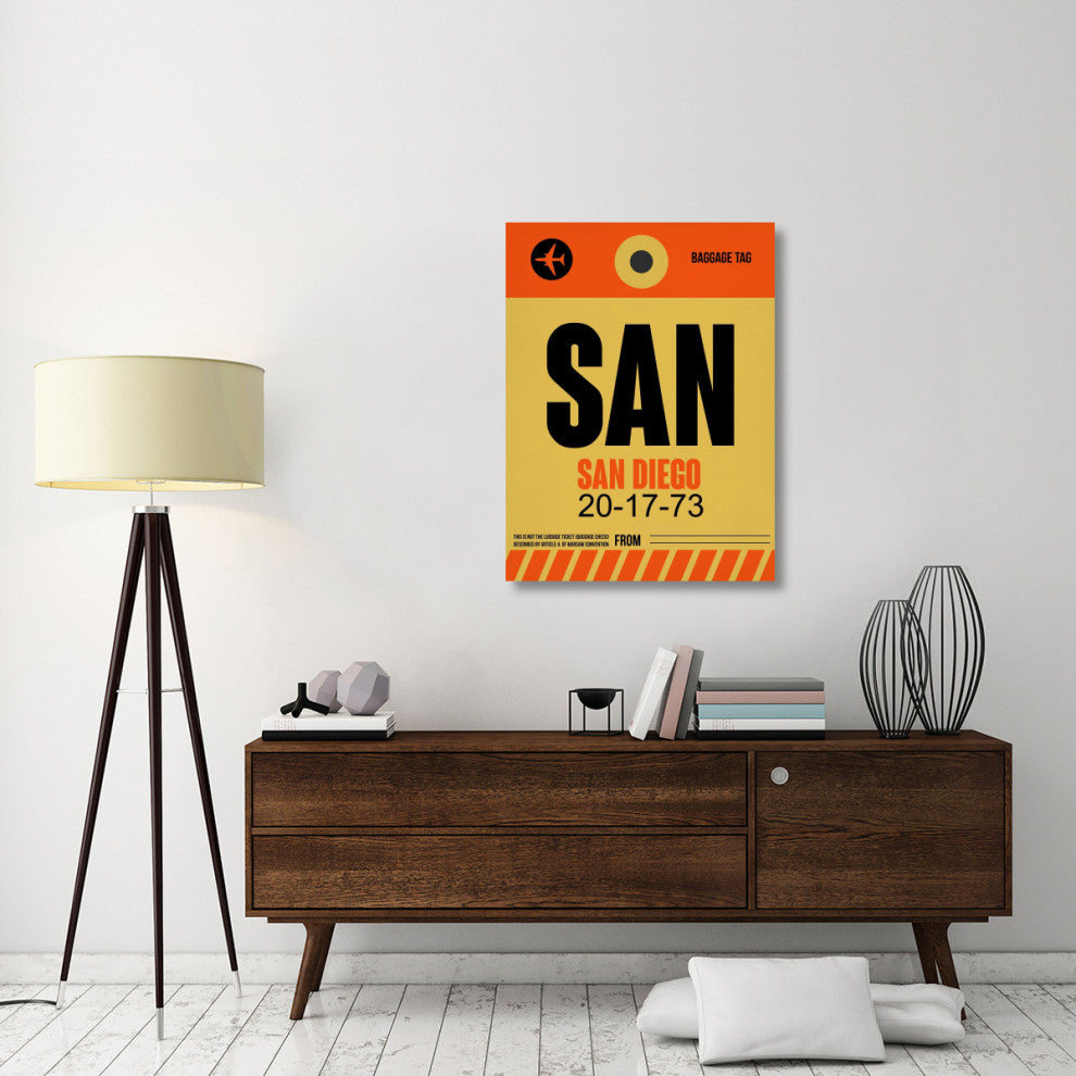 "SAN San Diego Luggage Tag 1" Fine Art Print
