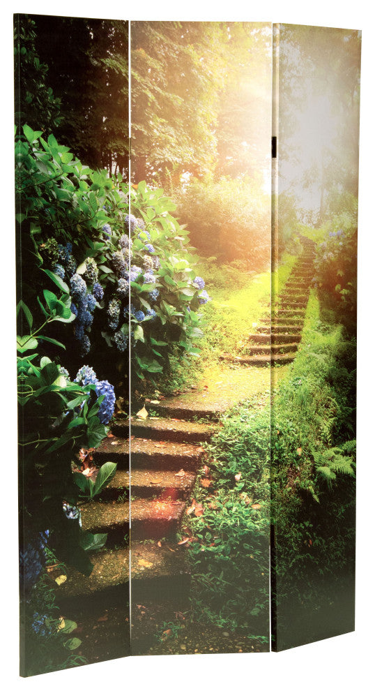 6' Tall Double Sided Stairway to Heaven Canvas Room Divider
