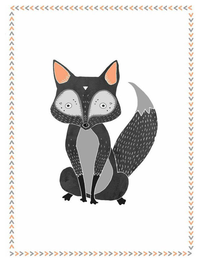 Boho Fox 18x24 Children's Wall Art Poster