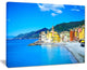 "Camogli Church on Sea and Beach View" Seashore Wall Art, 40"x30"
