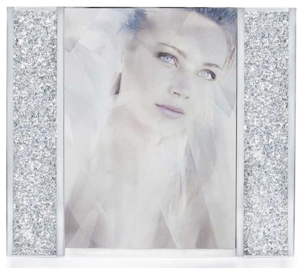 Starlet Crystal Filled Photo Picture Frame, 4"x6", 5x7