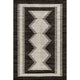 Sante Fe Southwestern Wool Blend Area Rug, Black 8' x 10'