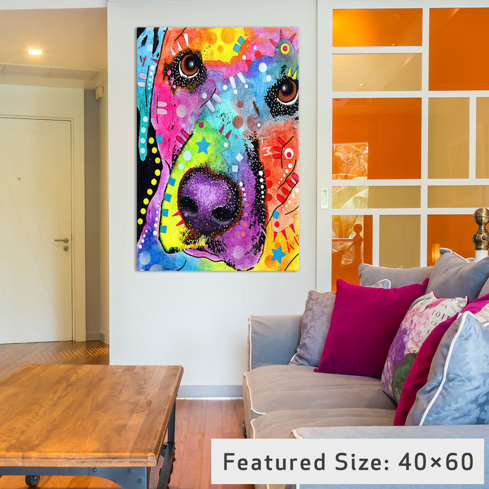 "Closeup Labrador" Wrapped Canvas Art Print, 26x18x1.5