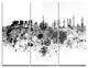 "Tokyo Skyline" Glossy Metal Wall Art, 3 Panels, 36"x28"