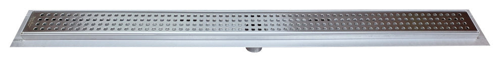SereneDrains Linear Shower Drain 304 Brushed Stainless Steel Traditional Square, 30 Inch