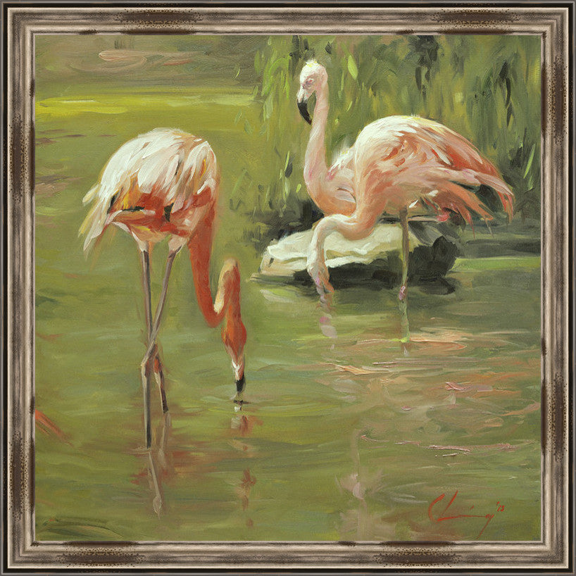 "Flamingo II" Wall Art, 20"x20"