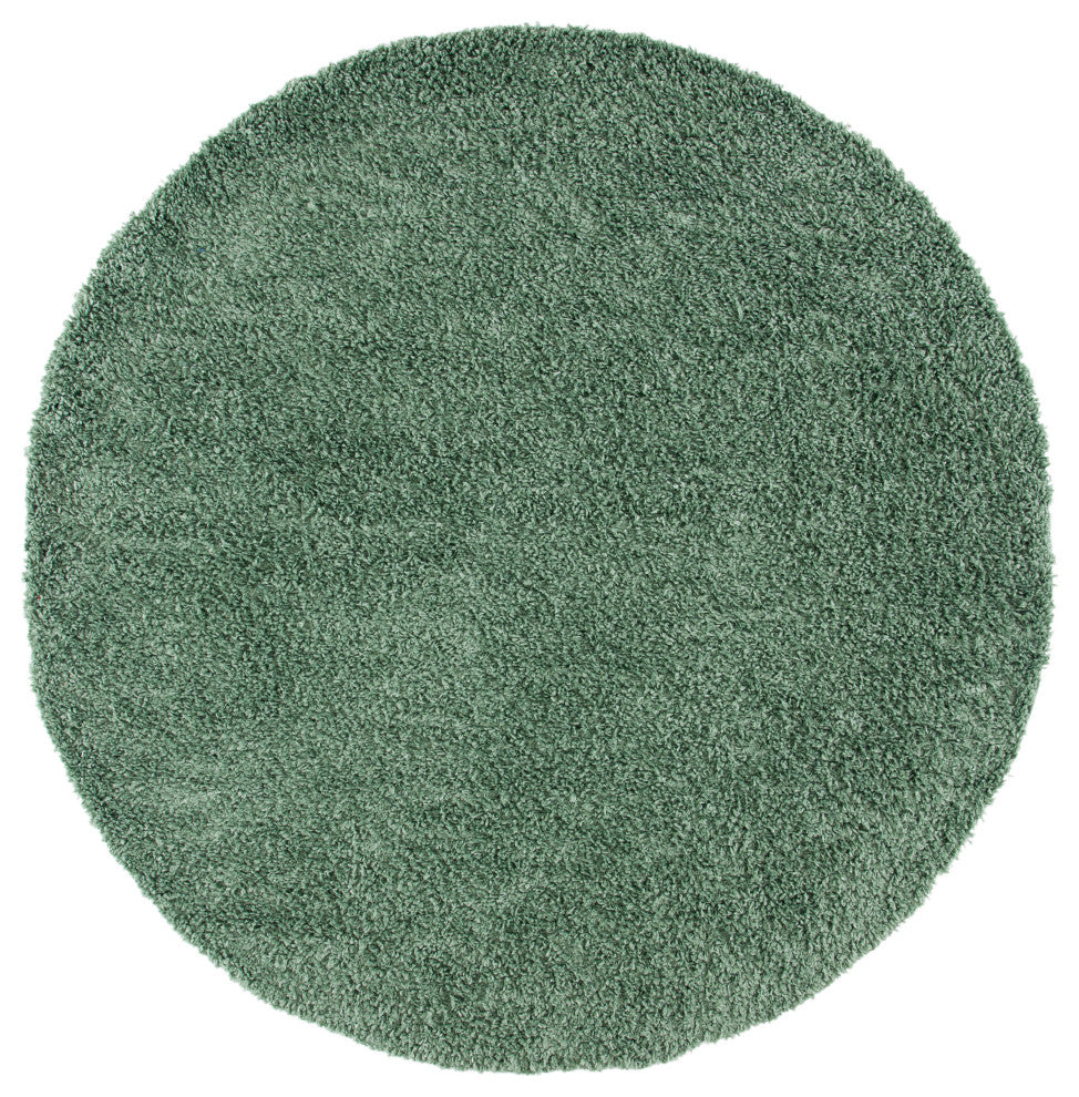 Safavieh August Shag AUG200Y Rug, Green, 5' X 5' Round