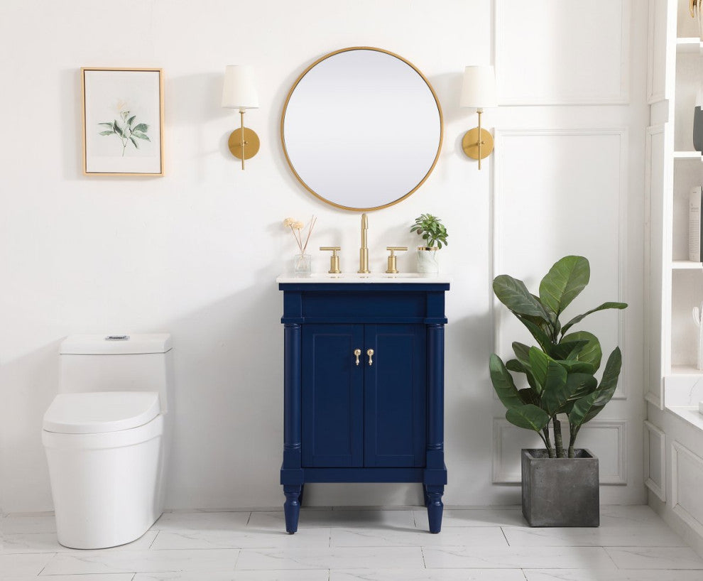 Lewis 24" Single Bathroom Vanity, Blue