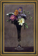 Henri FantinLatour Daisies and Dahlias  Framed Premium Canvas Print, 18"x27"