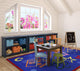 Playful Patterns Rug, Kid's Art, Rainbow, 3'10"x5'4"