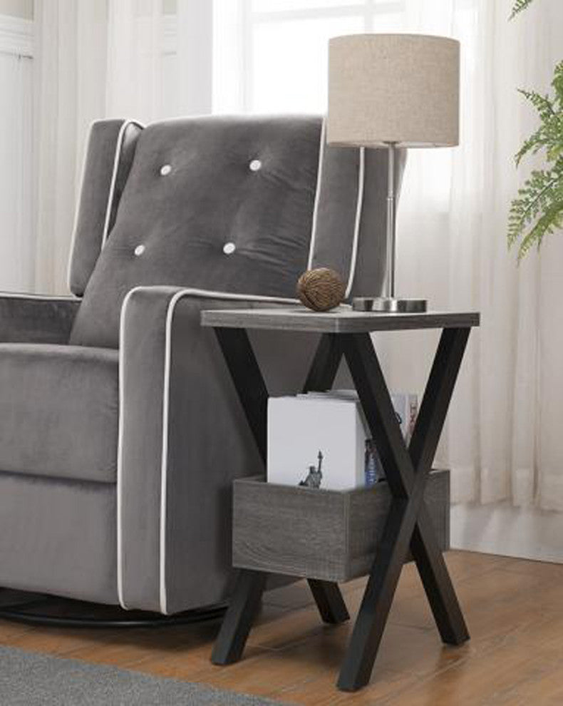 Sintechno Contemporary End Table with Storage