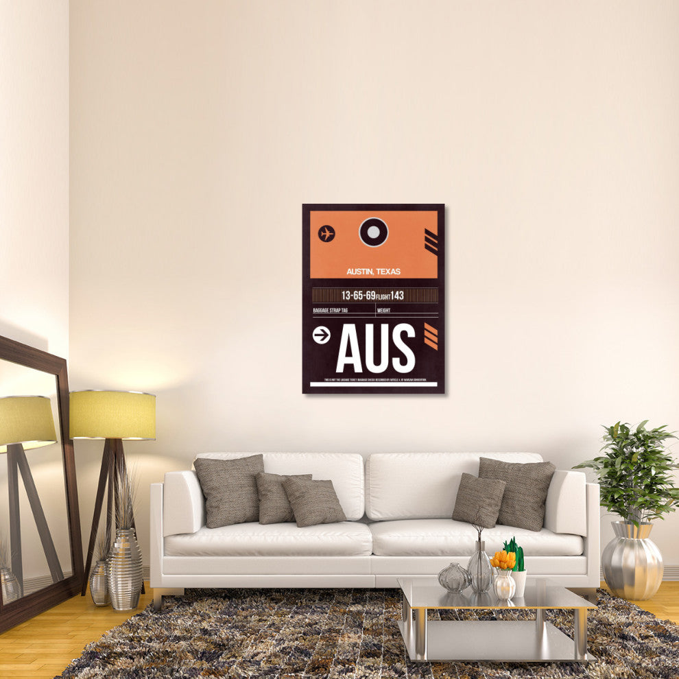 "AUS Austin Luggage Tag 2" Fine Art Print