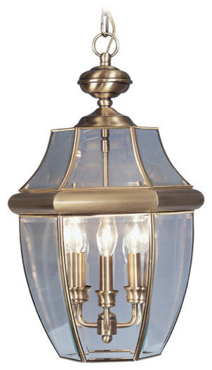 Monterey Outdoor Chain-Hang Light, Antique Brass