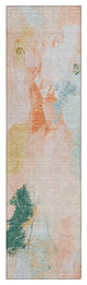 Machine Washable Indoor/Outdoor Chantille ACN1914 Peach 2'3" x 7'6" Runner Rug