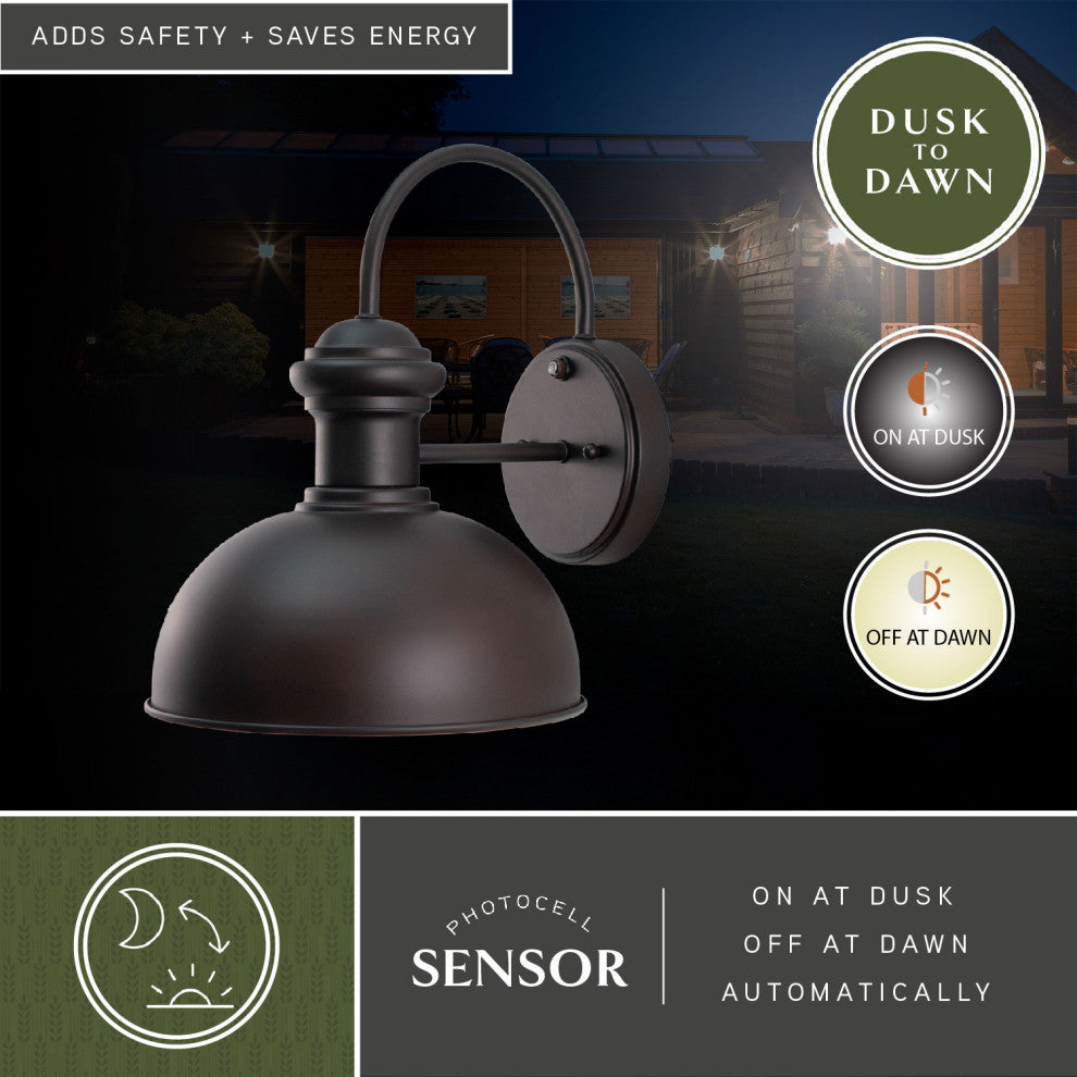 Franklin 10" Outdoor Wall Light Oil Burnished Bronze