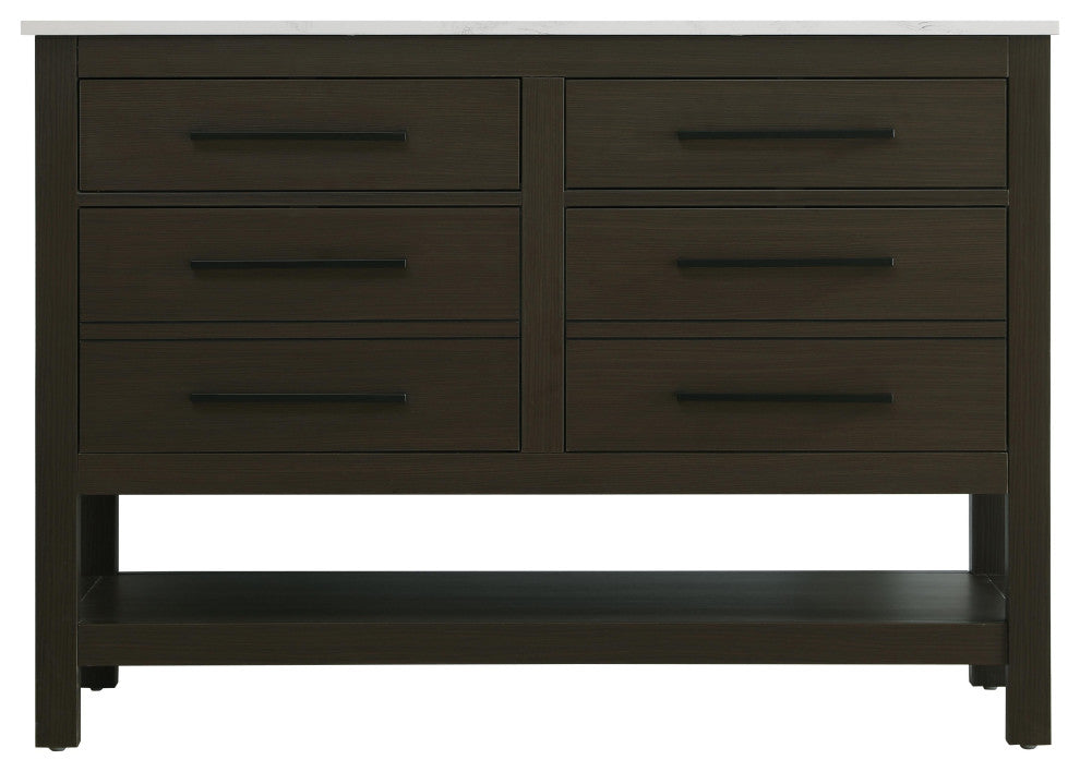 Home Living 48" Single Bathroom Vanity, Mocha Brown