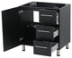 Windbay 30" Free Standing Vanity, Black, White Integrated Sink and Countertop