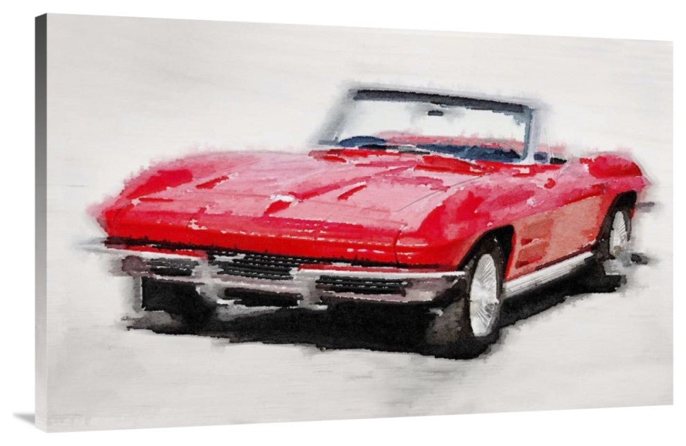"1964 Corvette Stingray Watercolor" Fine Art Print