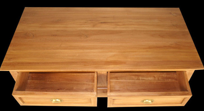 Waxed Teak Wood Mondaine Coffee Table