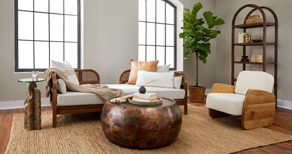 Nest Cane Recycled Teak Daybed