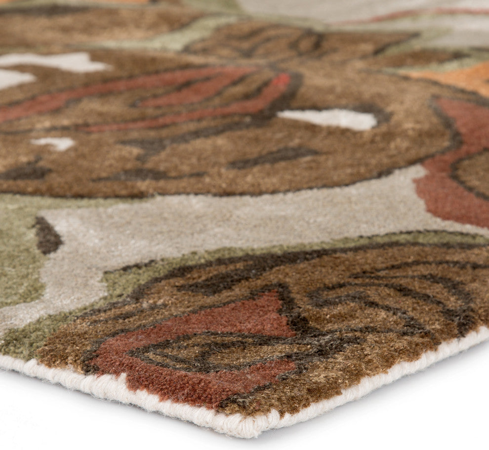 Jaipur Living Petal Pusher Handmade Floral Light Gray/Multicolor Area Rug, 8'x10