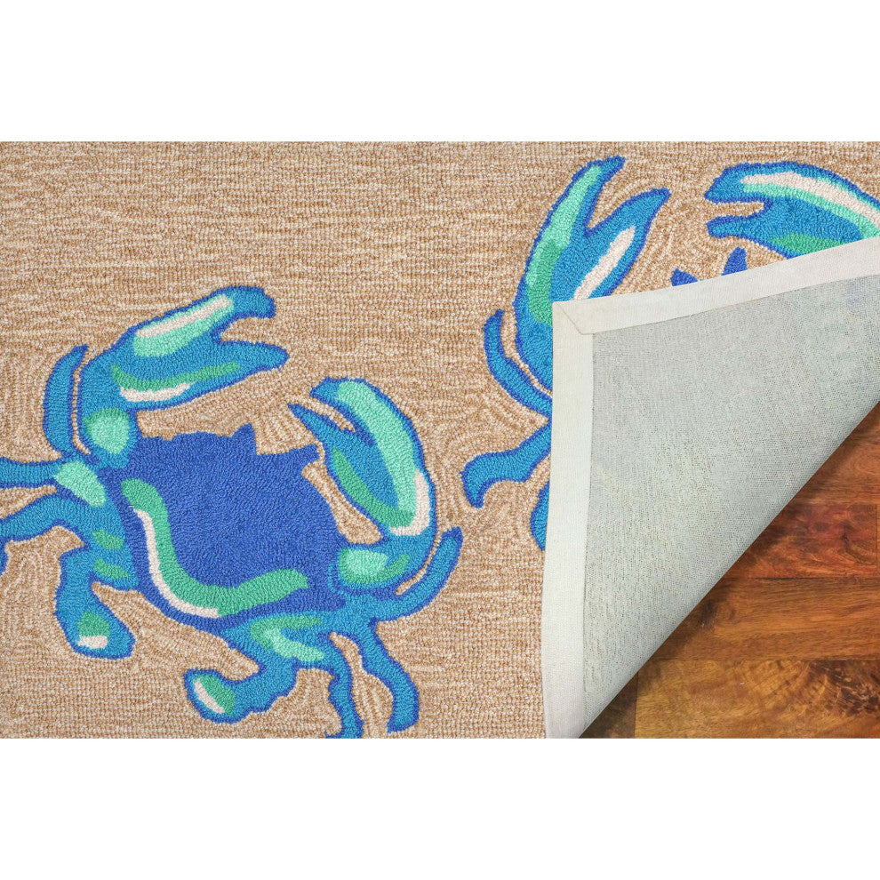 Frontporch Crabs Indoor/Outdoor Rug Blue 2'6x4'