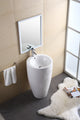 Fine Fixtures Island Pedestal, Elegant 1-Piece Pedestal Sink, Vitreous China