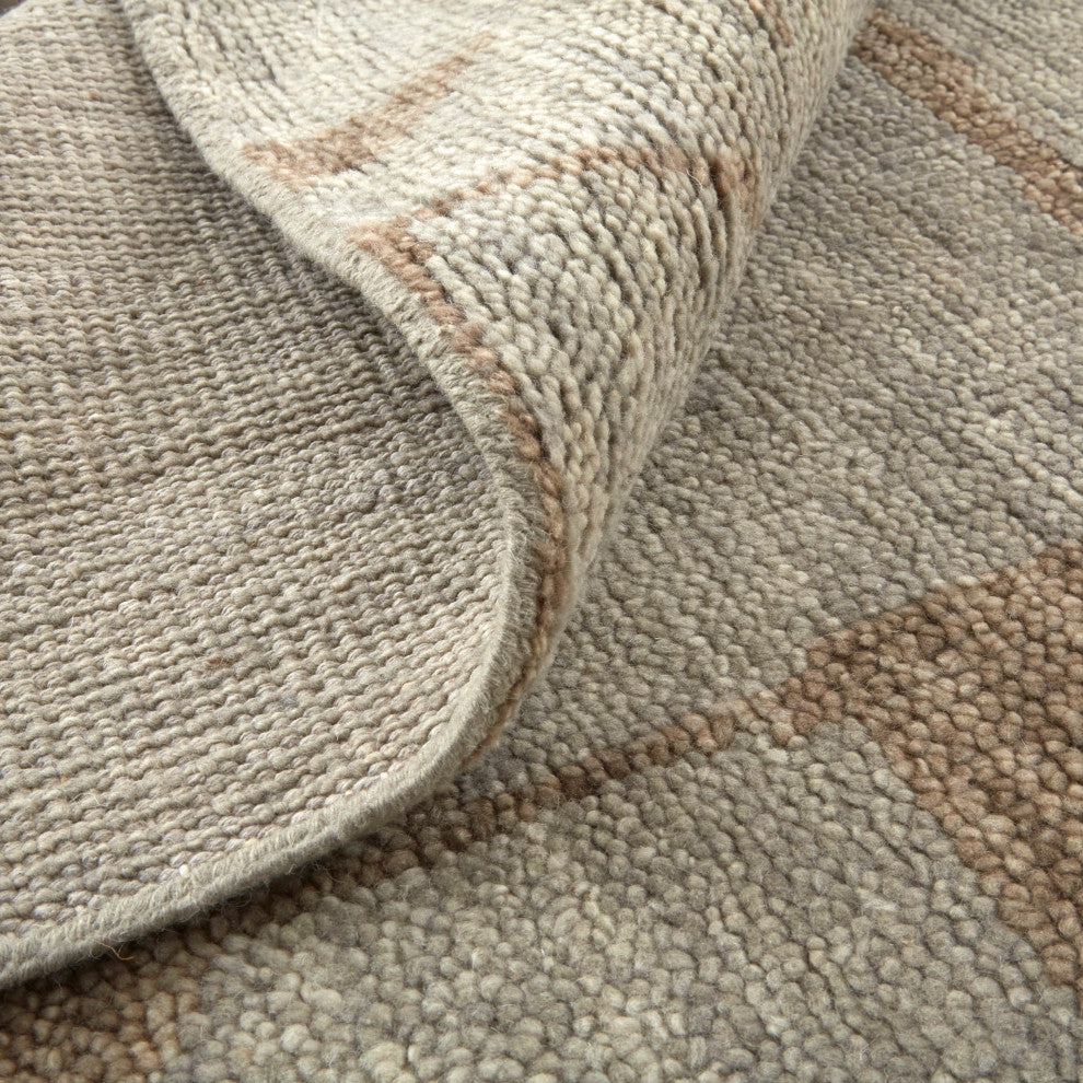 Sutton T6003 Transitional/Industrial/Casual Area Rug, Tan/Orange, 5'6"x8'6"
