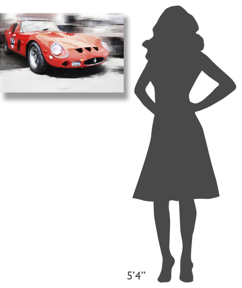 "1962 Ferrari 250 GTO Watercolor" Fine Art Print