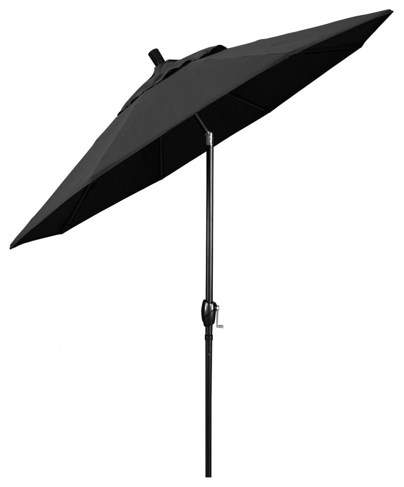 9' Aluminum Umbrella Push Tilt, Black