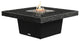 Square Fire Pit Table, 48x48, Chat Height, Natural Gas, Black Pearl Granite Top