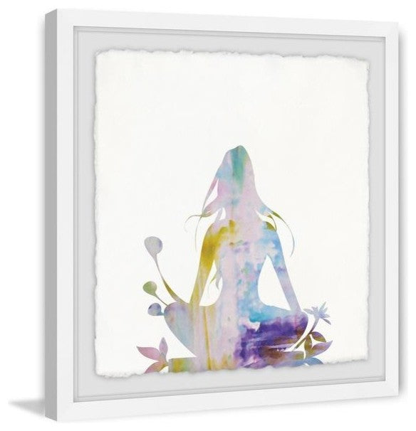 "Floral Meditation II" Framed Painting Print, 24"x24"