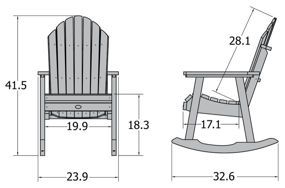 Hamilton Rocking Chair, Weathered Acorn