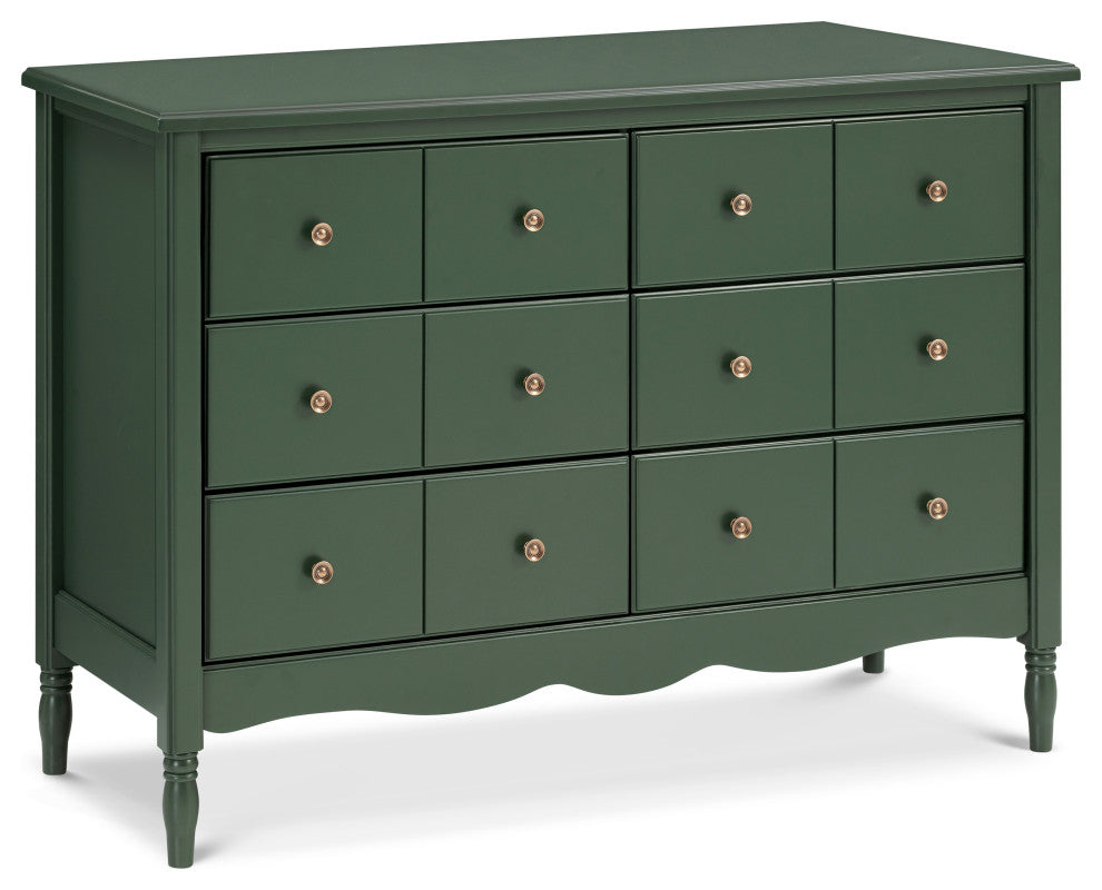 Liberty 6-Drawer Assembled Dresser, Forest Green