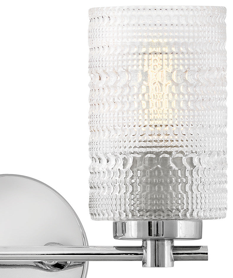 Lark Mabel Small Two Light Vanity, Chrome