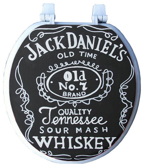 Jack Daniel's Hand Painted Toilet Seat, Standard