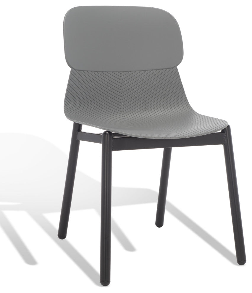 Safavieh Couture Abbie Molded Plastic Dining Chair, Grey/Black