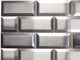 Oddysey Subway Mosaic Tile, 3"x3", Set of 50