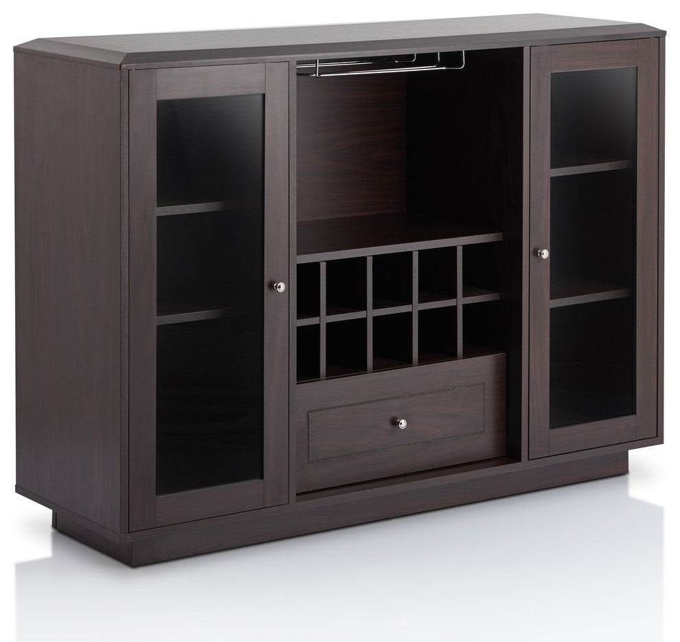 Dolores Contemporary Multi-Storage Dining Server, Espresso