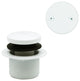 Black 1.5" Tubular Tip Toe Bath Waste In Powder Coated White, Powder Coated White