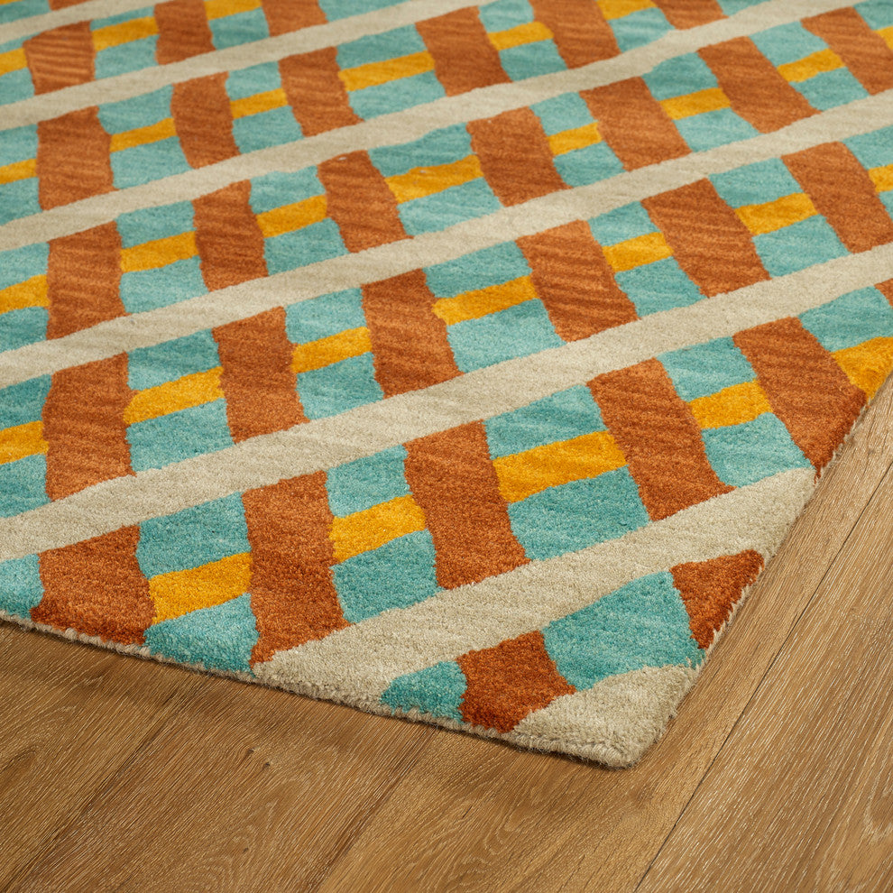 Kaleen Hand-Tufted Pastiche Wool Rug, Multi, 9'x12'