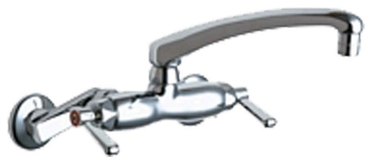 Chicago Faucets 445-L8E35ABCP Hot and Cold Sink Faucet