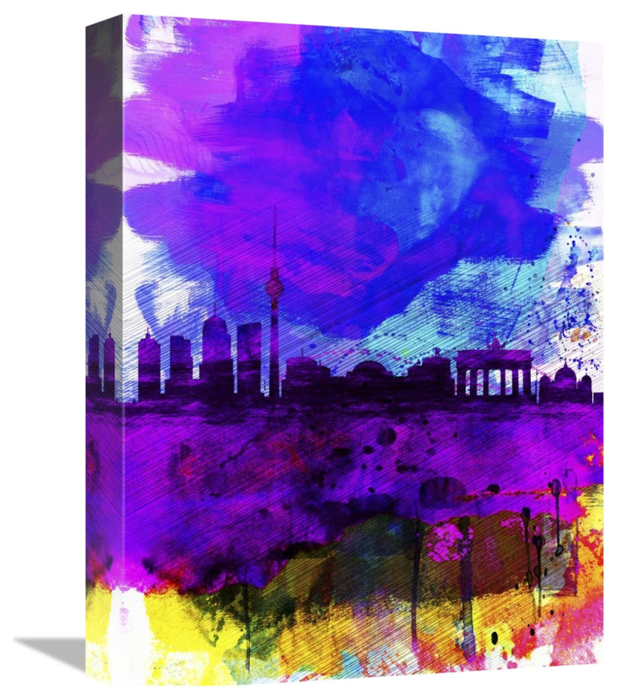 "Berlin Watercolor Skyline" Fine Art Print