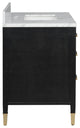 Verona 36" Black Linen Vanity with Rectangular Undermount Sink
