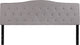 Cambridge Tufted Upholstered King Size Headboard in Light Gray Fabric
