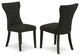 Gallatin Parson Chair With Black Leg And Black Color Fabric Color Set of 2