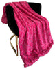 Plutus Fuchsia Purple Diamond Faux Fur Luxury Throw Blanket, Throw 60"W x 90"L