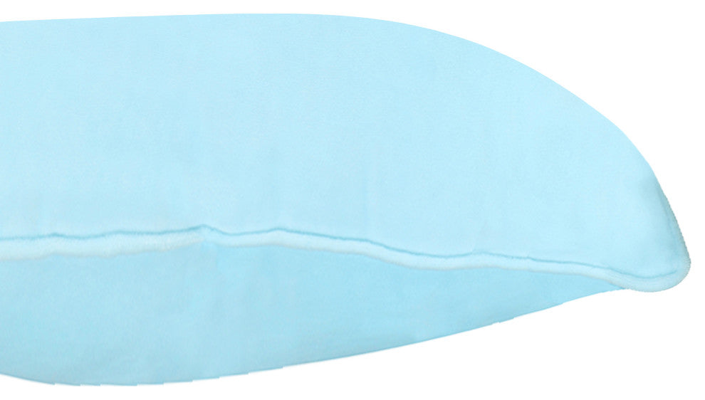 A1HC Soft Velvet Pillow Covers, YKK Zipper, Set of 2, Light Blue, 22"x22"